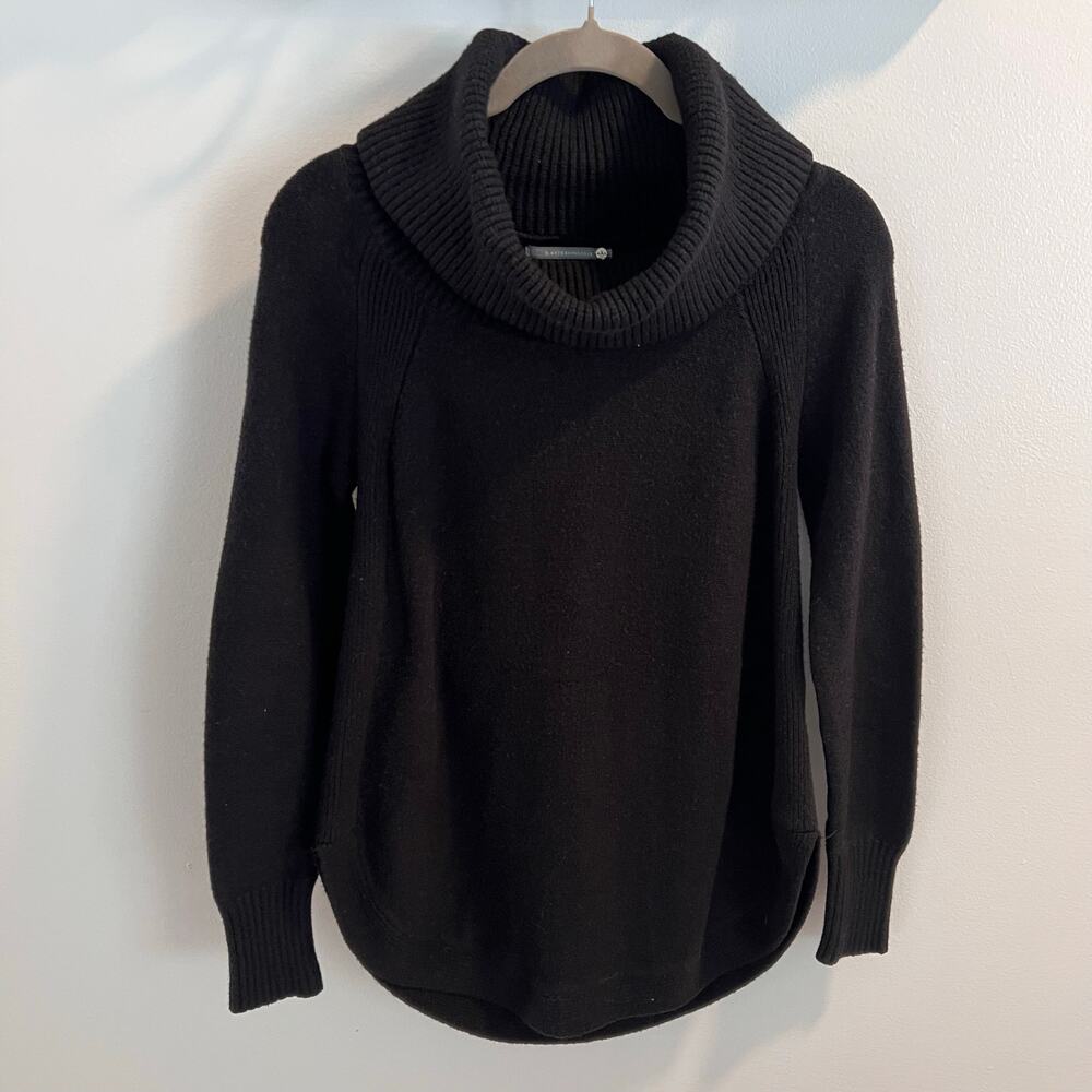 Anthropologie Black Cowl Neck Sweater Size XS